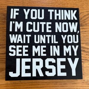 Black and White Wall Decor Sports Sign